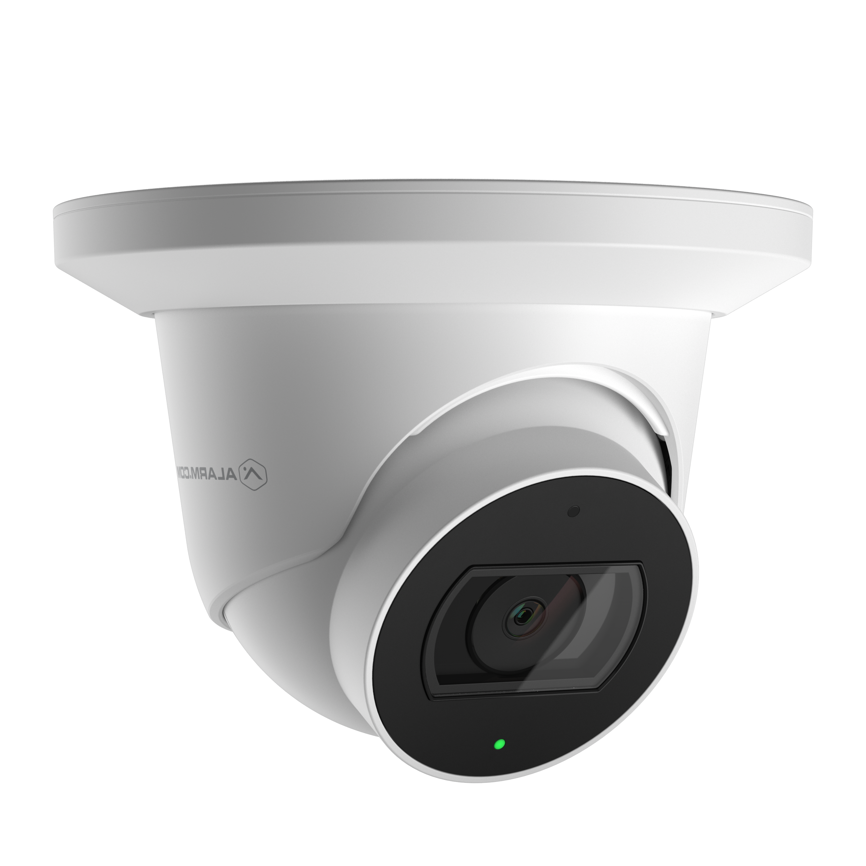 white hardwired security camera