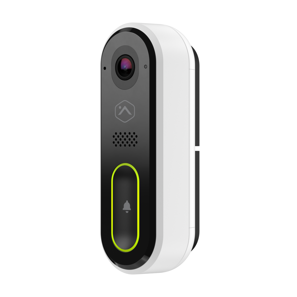 Black and white doorbell camera