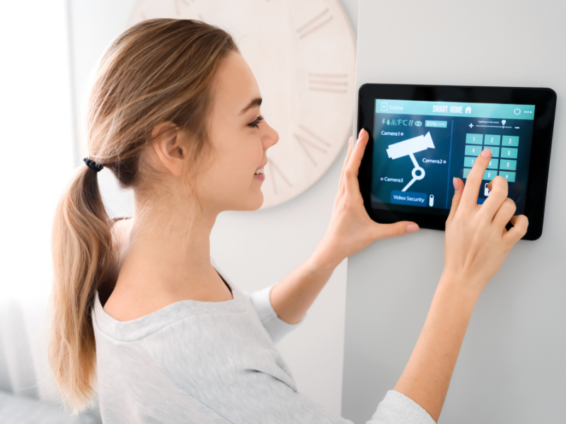 Woman With Touch Screen